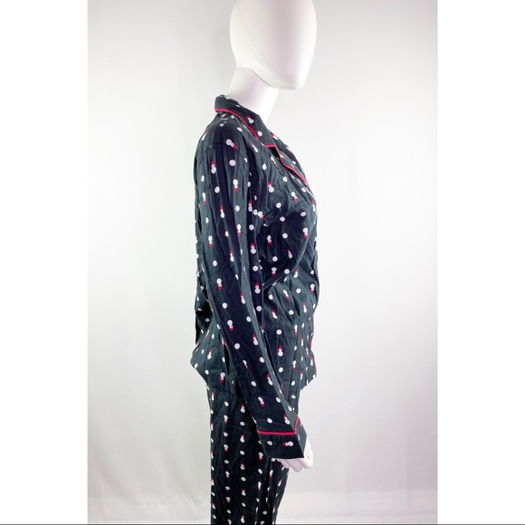 Victoria's Secret Black Flannel Snowman Pajamas - Picture 7 of 10